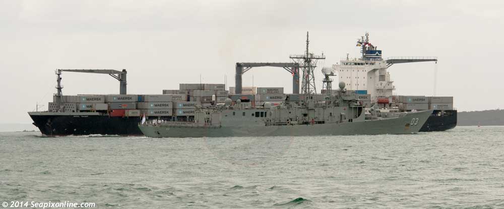 HMAS Sydney, Seoul Trader, NYK Rosa 9419644 ID 9805
