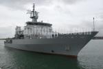 ID 6294 WELLINGTON (P55) is the second offshore patrol vessel (OPV) and the last of the Royal New Zealand Navy's $500 million, seven-ship Project Protector programme. She is seen here approaching the...