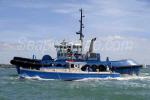 ID 5145 TE HAURAKI dwarfed by the Ports of Auckland tug WAIPAPA   (2000/338grt/IMO 9212072) proceeds back to port after the 2009 Auckland Anniversary Day Regatta tug race. TE HAURAKI was built in 1920 at the...