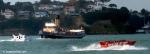ID 7025 WILLIAM C. DALDY (1935/348grt/IMO 5390345), Auckland well-loved preserved steam tug shares an afternoon on the harbour with C3NZ.com (Custom Composite Crafts), left, and RUBY RED LIPS, the recently...
