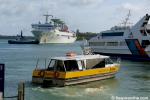 ID 7274 CLIPPER 1 operated by Belaire Ferries Ltd of Auckland provides a regular high speed ferry service between Auckland CBD and the West Harbour Marina near Hobsonville. She is seen leaving Auckland ferry...