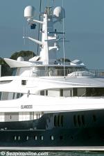 ID 7301 ELANDESS (2009/1090grt. Renamed ELYSIAN) - flagged in the Cayman Islands, she was built in Germany by Abeking & Rasmussen. The 60m (196.85ft) superyacht is seen anchored in Auckland harbour during an...