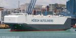 ID 10800 HOEGH TRAVELLER (2016/76420grt/21918dwt/IMO 9710737) - Hoegh Autoliners newest fleet addition sails from Auckland's Bledisloe Wharf at the end of her maiden call. Commissioned in September this year,...