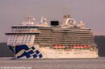 ID 11526 MAJESTIC PRINCESS (144216grt/11277dwt/IMO 9614141) arriving at Auckland after an overnight passage from the port of Tauranga. Making numerous calls at Auckland while based in Sydney during the...