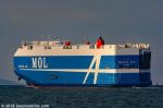 ID 11579 WALRUS ACE (2018/63166grt/15506dwt/IMO 9777826) the third of Mitsui’s new generation FLEXIE-class vehicle carriers and sporting the new company livery, sails from Auckland bound for Ulsan, South...