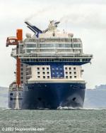 ID 13275 CELEBRITY EDGE (2018/130818gt/IMO 9812705) - costing US$1billion (according to Wikipedia), one of the most spectacular cruise ships ever to visit New Zealand and the lead vessel of Celebrity Cruises...