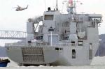 ID 4031 HMNZS CANTERBURY (L-421/9000grt) - the RNZN's new Dutch-built multi purpose vessel arrives for the first time at the Devonport Naval Base in Auckland, NZ after a visit to her home port of Lyttelton,...