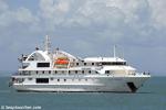 ID 5955 OCEANIC DISCOVERER (2005/1779grt/IMO 9292747, ex-OCEANIC PRINCESS. Renamed CORAL DISCOVERER) - the flagship of Coral Princess Cruises of Cairns, Queensland, Australia berths in Auckland, NZ. The...