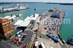 ID 6188 QUEENS WHARF, Port of Auckland, NZ - Used mainly for the discharge and consolidation area for imported motor vehicles, this dilapidated wharf also doubles on busy cruise traffic days as a second...