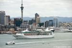 ID 7137 RHAPSODY OF THE SEAS (1997/78491grt/IMO 9116864) sails for Sydney from Auckland, NZ after being alongside for the 2011 Rugby World Cup final. Joining her in Auckland for the rugby and subsequent...