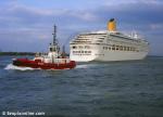 ID 7226 AURORA (2000/76152grt/IMO 9169524) sailing from Southampton, England at the beginning of her maiden voyage. The voyage was cut short by propulsion problems, problems which have plagued her...