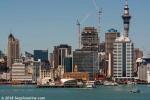 ID 11534 AUCKLAND CBD - A view of Auckland central business district with the rapidly rising Commercial Bay development (right of centre) and the Skytower. On the waterfront is Queens Wharf and The Cloud event...