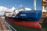 ID 9635 AWANUIA (2009/2747gt/IMO 9458042) - What a difference a week makes. Ports of Auckland's bunkering tanker entered drydock at the Babcock NZ shipyard in Devonport recently for her first major...