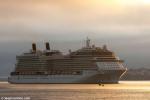 ID 8435 CELEBRITY SOLSTICE (2008/121878grt/9500dwt/IMO 9362530) - the longest cruise ship to ever visit New Zealand (QUEEN MARY 2 is not a cruise ship but built as a trans-Atlantic liner) enters Waitemata...