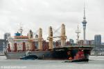 ID 7692 CLEANTEC (2009/20763grt/IMO 9473418) passes under the Auckland Harbour Bridge as she approaches the Chelsea Sugar Refinery. In December 2010 CLEANTEC sustained a seven metre crack in her hull after...