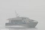 ID 8100 CLIPPER III - an Auckland-based commuter ferry operated by Fullers and linking the communities of Beachlands/Maraetai to the east of Auckland City with the CBD, in dense fog.