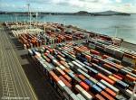 ID 8504 PORT OF AUCKLAND - container stacks, Axis Fergusson Container Terminal.