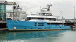 ID 10299 CHIRUNDOS (50m Diamond Class) - a newly launched motor yacht built by Auckland yachtbuilders McMullen and Wing. She is seen here during fit out alongside the ANZ Viaduct Events Centre in Auckland's...