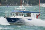 ID 11255 TE KOUMA - Royal New Zealand Yacht Squadron's committee boat making for Westhaven Marina. Built in 2003 by Profab Engineering of Palmerston North, New Zealand she has a top speed of 25.5kts.