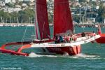 ID 8463 TEAMVODAFONESAILING.COM - an 18m (60') ORMA 60 catamaran sponsored by telecommunications giant Vodafone, leaves the rest of the regatta fleet in its wake as she blasts down the Waitemata Harbour,...