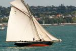 ID 8741 WAITANGI (A6) a 22.56m gaff-cutter built in 1894 by Logan Brothers of Auckland, seen here during racing in the 2013 Auckland Anniversary Day Regatta.