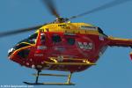ID 9574 The Auckland-based WESTPAC RESCUE helicopter sets out on another mission to transport injured people from motor vehicle accidents to hospital, to airlift sick and injured from ships and pleasure...