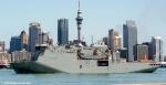 ID 12147 HMNZS CANTERBURY (L-421/9000grt) - the RNZN's multi purpose vessel sails from the Devonport Naval Base in her homeport of Auckland for exercises in the nearby Hauraki Gulf.