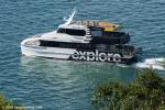 ID 14767 ISLAND EXPLORER, Explore Group's 20m Australian-built fast ferry now operating on the Auckland City-Bayswater-Northcote-Birkenhead-Auckland City route, but seen here passing below North Head.