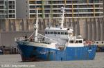 ID 13149 PLAYA ZAHARA (IMO 9297656/664gt/ex-ANA BARRAL) - A long way from home, the Vigo, Spain registered fishing vessel, sails from Auckland bound for offshore fishing grounds. 
She is one of a number of...