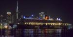 ID 14604 QUEEN MARY 2 (2003/148528gt/IMO 9241061) - the world's last true ocean liner (NOT a cruiseship) QUEEN MARY 2, long before first light, arrives into Auckland for the first time in ten years. She spent...